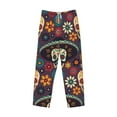 thumbnail image 4 of Balery Men'S Skulls And Flowers Pants,Sleepwear Pants,Pajama Pants,Pj Bottoms Drawstring And Pockets-X-Large, 4 of 9
