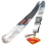 Superman Man Of Steel Lanyard White