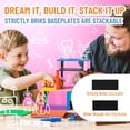 thumbnail image 6 of Strictly Briks Classic Baseplates 10" x 10" Stackable Brick Base Plate 100% Compatible with All Major Brands | Baseplate for Building Towers, Tables & More | 1 Black Baseplate, 6 of 7