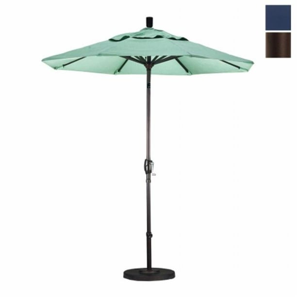 California Umbrella GSPT758117-5439 Marché de l'Aluminium 7,5 Pi. Parapluie Pousser l'Inclinaison - Bronze-Soleillé-Marine
