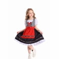 thumbnail image 2 of Girls Oktoberfest Dirndl Dress with Apron Bavarian Costume Traditional German Beer Festival Outfit Cute A-Line Dresses, 2 of 6
