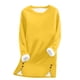 thumbnail image 2 of HongQid Women's Winter Warm Sherpa Lined Fleece Crewneck Sweatshirt Pullover Loungewear Tunic Tops, 2 of 4