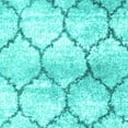 thumbnail image 1 of Ahgly Company Indoor Square Abstract Turquoise Blue Contemporary Area Rugs, 7' Square, 1 of 4