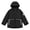 Black, variant on Kids Fleece Lined Rain Jacket Boys Girls Hooded Lightweight Windbreaker Coat for School and Outdoor Play