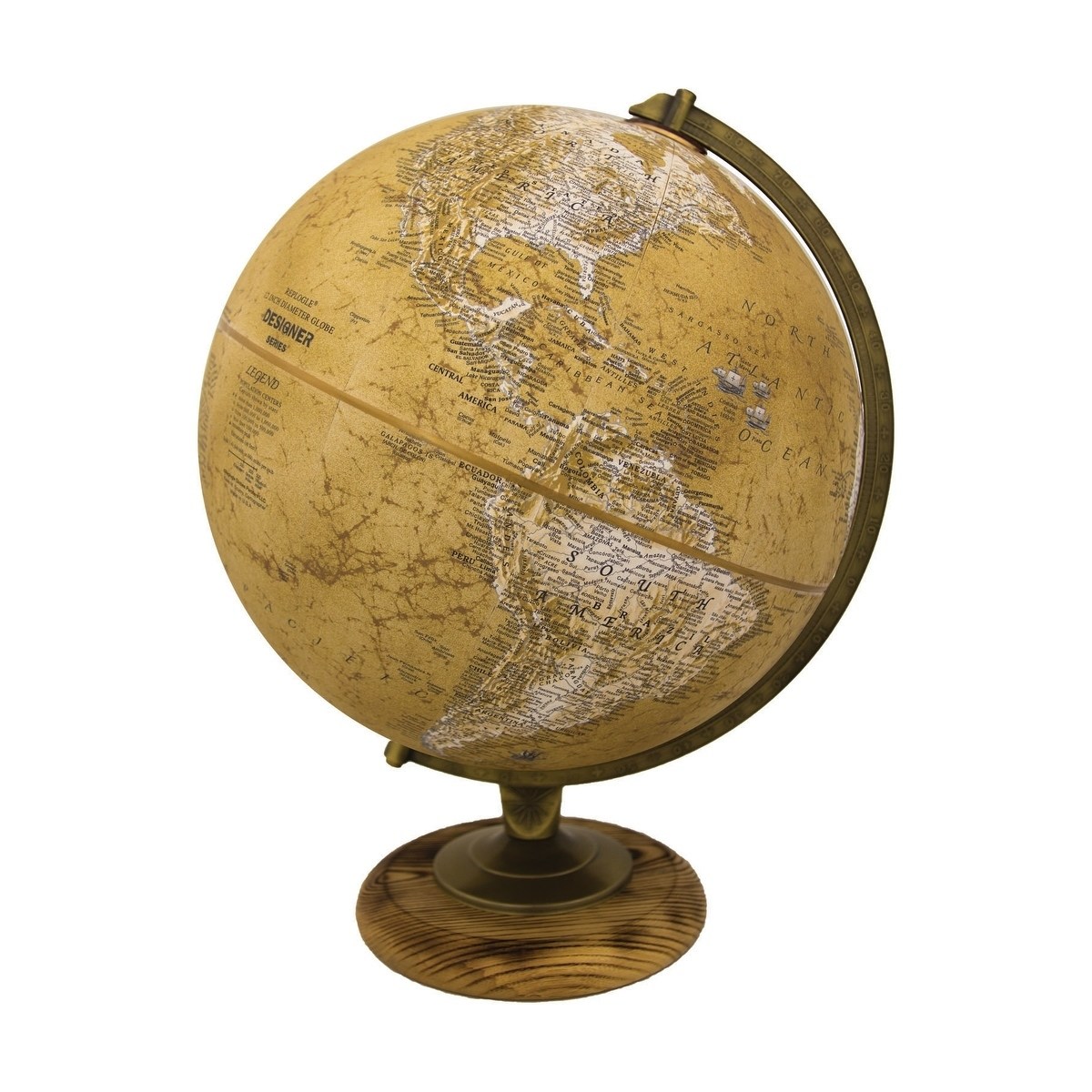 Replogle Globes Morgan Beige Paper/ Hardwood Desktop World Globe - Walmart  Business Supplies, image size:1200x1200