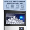 thumbnail image 2 of Commercial Ice Maker Machine, 130lbs/24H, 30 Lbs Ice Storage Bin, Fast Making Ice in 5-15 Mins, Auto-Clean, Timer Function, Freestanding or Undercounter for Restaurant,Coffee Shop, Food Truck and Bar, 2 of 7