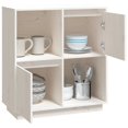 thumbnail image 2 of vidaXL Buffet Blanc 74x35x80 cm Pin Massif, 2 of 5