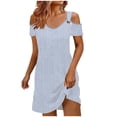 thumbnail image 4 of Gamivast Casual Summer Dresses for Women Flowy Tiered Ruffle Hem Spaghetti Strap Mini Dress Beach Dress Vacation Dress Boho Sun Dress Lightweight, 4 of 6