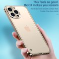 thumbnail image 3 of for iPhone 15 Pro Max Case Magnetic Phone Case Compatible with Mag-Safe, Aluminum Alloy Bumper Frame Hard PC Translucent Back Slim Shockproof Protective Case Cover for Men Women, Blue, 3 of 6