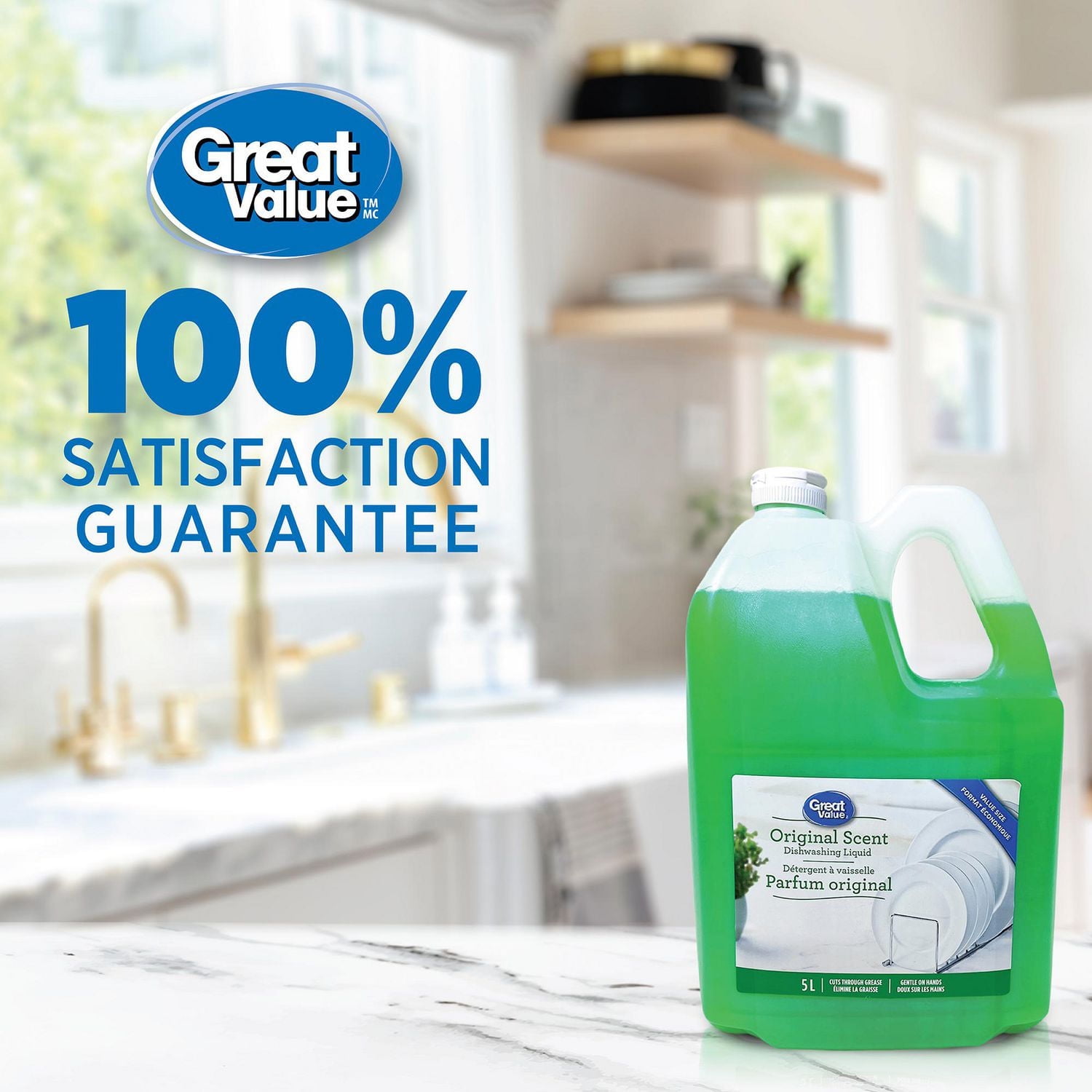 Great Value Original Scent Dishwashing Liquid - Value Size