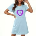 thumbnail image 2 of COM1950s Shorts pour Femmes, Chemises de la Saint-Valentin pour Femmes, Grande Taille de la Saint-Valentin Robe de Nuit Courte Imprimée Col Rond Manches Courtes, Chemises à Manches Courtes pour Femmes, Robe de la Saint-Valentin, 2 of 6