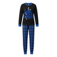 thumbnail image 3 of Jaweiwi Matching Family Pajamas for Christmas Long Sleeve Star Tree Print Tops + Plaid Pants Set Loungewear for Holiday Wear, 3 of 10