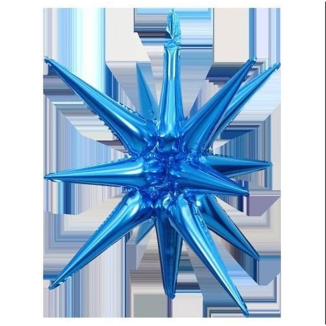 Globo de película de aluminio con forma de estrella explosiva de 22 pulgadas y 27 pulgadas para decoración de fiesta de cumpleaños, arreglo de adorno de estrella