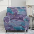 thumbnail image 2 of Renewold Marble Violet Blue Stretch Recliner Couch Cover Heavy Duty Reclining Chair Cover 4 Pieces Lazy Boy Recliner Chair Slipcover Thick Soft Furniture Protector, 2 of 8