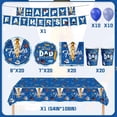 thumbnail image 2 of 102 Pcs Happy Fathers Day Decorations, Father's Party Tableware, Disposable Plates, Cups, Napkins, Tablecloth, Banner, Balloons, Supplies for 20 People, 2 of 3