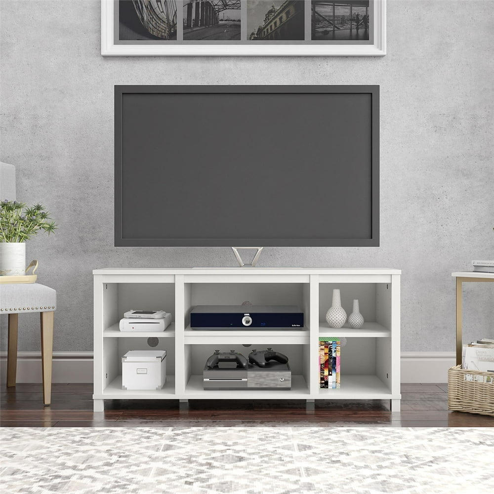 Mainstays Parsons Cubby TV Stand for TVs up to 50", White