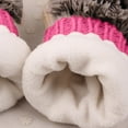 thumbnail image 6 of Clearance! Fdelink Women's Knitted Warm Cartoon Hedgehog Winter Cotton Thick Gloves, Adult Hat (Hot Pink), 6 of 6