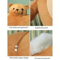 thumbnail image 3 of Bewildely Almohada de oso de peluche de cabeza pequeña, cojines traseros de juguete de mapache de peluche, almohadas para abrazo de elefante y Type2 NO2, 3 of 6