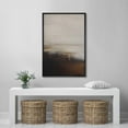 thumbnail image 3 of HFDF Canvas Print Wall Art Neutral Abstract Coastal Landscape Soft Brown and Beige Hues Illustrations Modern Art Decorative Relax/Calm for Living Room, Bedroom, Office - Black 16x20inch Framed, 3 of 6
