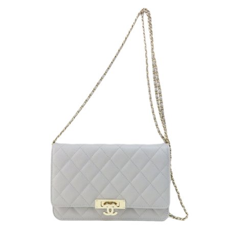 Pre-Owned Chanel Chain Wallet Matelasse Coco Mark Shoulder Bag Caviar Skin Women's... (Good)