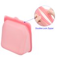 thumbnail image 2 of Reutilizable Silicona Alimentos Almacenamiento Bolsas 3 uds, Silicona Congelador Bolsas Snack Bolsas Conservación Bolsa Frigorífico Fresco Bolsas-Rosa (Pequeña+Mediana+Grande), 2 of 5