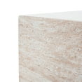 thumbnail image 5 of Christopher Knight Home Elegant 22" Outdoor Lightweight Concrete Square Side Table, Travertine Finish, 5 of 9