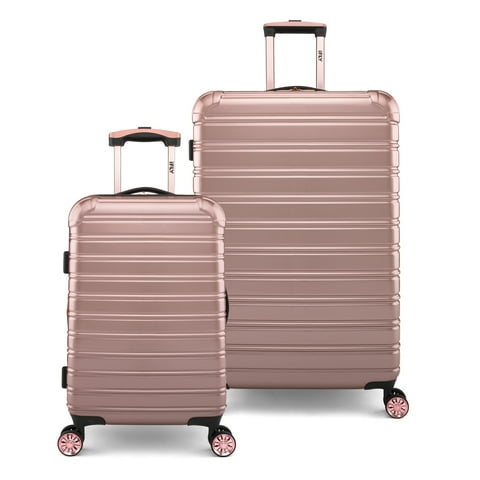 iFLY Hardside Luggage Fibertech 2 Piece Set, Rose Gold
