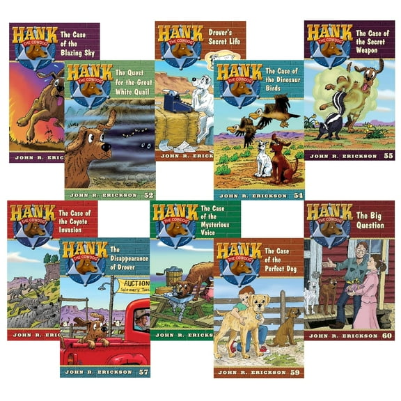 Hank the Cowdog, Books 51-60: Blazing Sky, Great White Quail, Drover's Secret Life & More! by John R. Erickson (Paperback Collection)