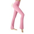 thumbnail image 5 of Yoga Bootleg Pants for Girls Size 13-14 Years Old Pink Bell Bottom Bootcut Leggings, 5 of 7