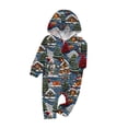 thumbnail image 2 of Penkiiy Family Matching Christmas Pajamas Set One Piece Striped Hooded Sleepwear Santa Claus Elf Onesie Outfit 18 Months Multicolor, 2 of 5