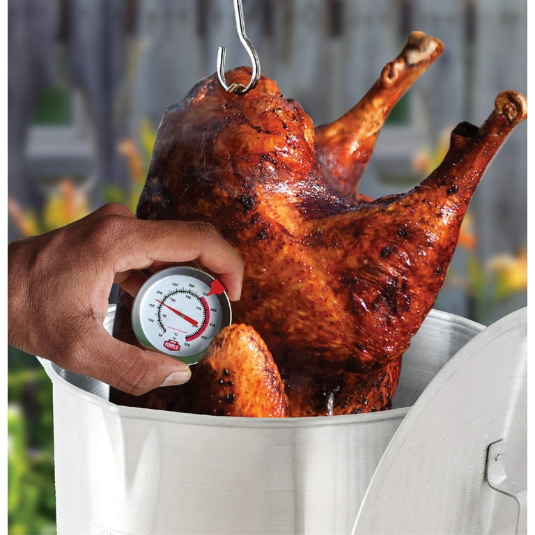 40 QT Turkey Deep Fryer Pot with Drain Valve, Lid & Turkey Rack