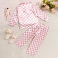 thumbnail image 6 of Hessimy Baby Boy Fall Winter Clothes Dads Little Dude Long Sleeve Shirt And Pants Set Cute Toddler Boy Outfits Toddler Pajamas Sleepwear Girl (Light Pink,3-4 Years), 6 of 9