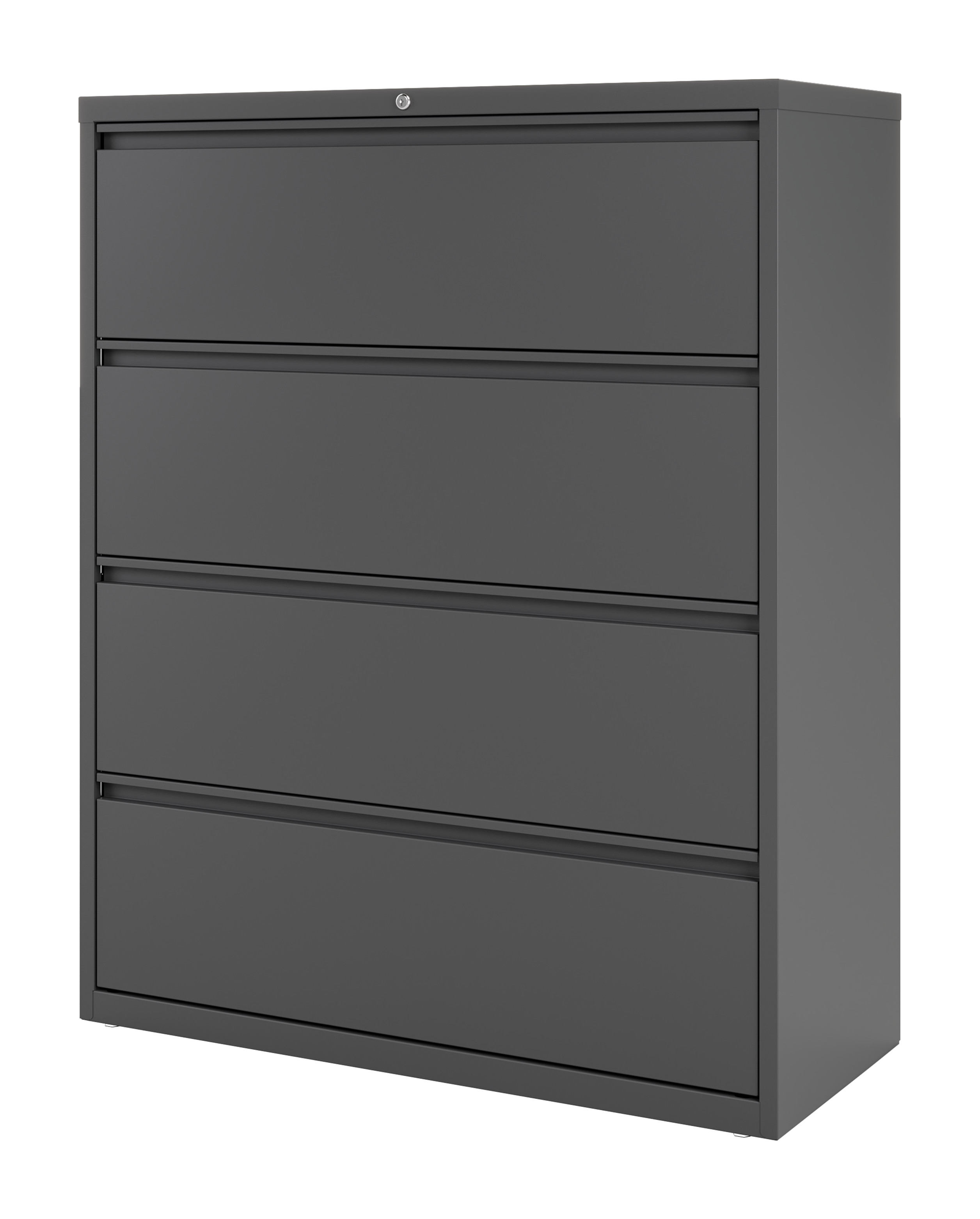 Hirsh 42 inch Wide 4 Drawer Metal Lateral File Cabinet for Home and Office, Holds Letter, Legal and A4 Hanging Folders, Charcoal - image 3 of 6