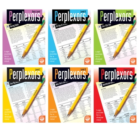 MindWare Perplexors: Set of 6, Each Book Includes 46 Puzzles & Solutions in Back