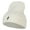 White, variant on Lightning Bolt Embroidered Long Beanie - White OSFM