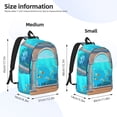 thumbnail image 2 of Yiaed Underwater Aquarium Arches Print Laptop Backpack Travel Canvas Backpack Vintage Aesthetic Backpack for School Knapsack Plain Backpack Backpack for School-Small, 2 of 5