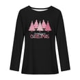 thumbnail image 5 of Plus Size Women T-Shirt Christmas Candy Snowman Gift Funny Casual Long Sleeve Graphic Cute Tee Tops, 5 of 5