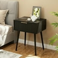 thumbnail image 3 of Ktaxon Set of 2 Solid Wood Nightstand,  End Table, Side Side End Table for Bedroom Furniture, Black, 3 of 10