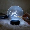 thumbnail image 3 of 1pc Light Up Acrylic Dry Erase Board - Acrylic Whiteboard/Kitchen Note & With Stand For Desk, Memo Tablet & Marker For Office Home School Kitchen- Color Changing 8 Night Light Modes, 3 of 4