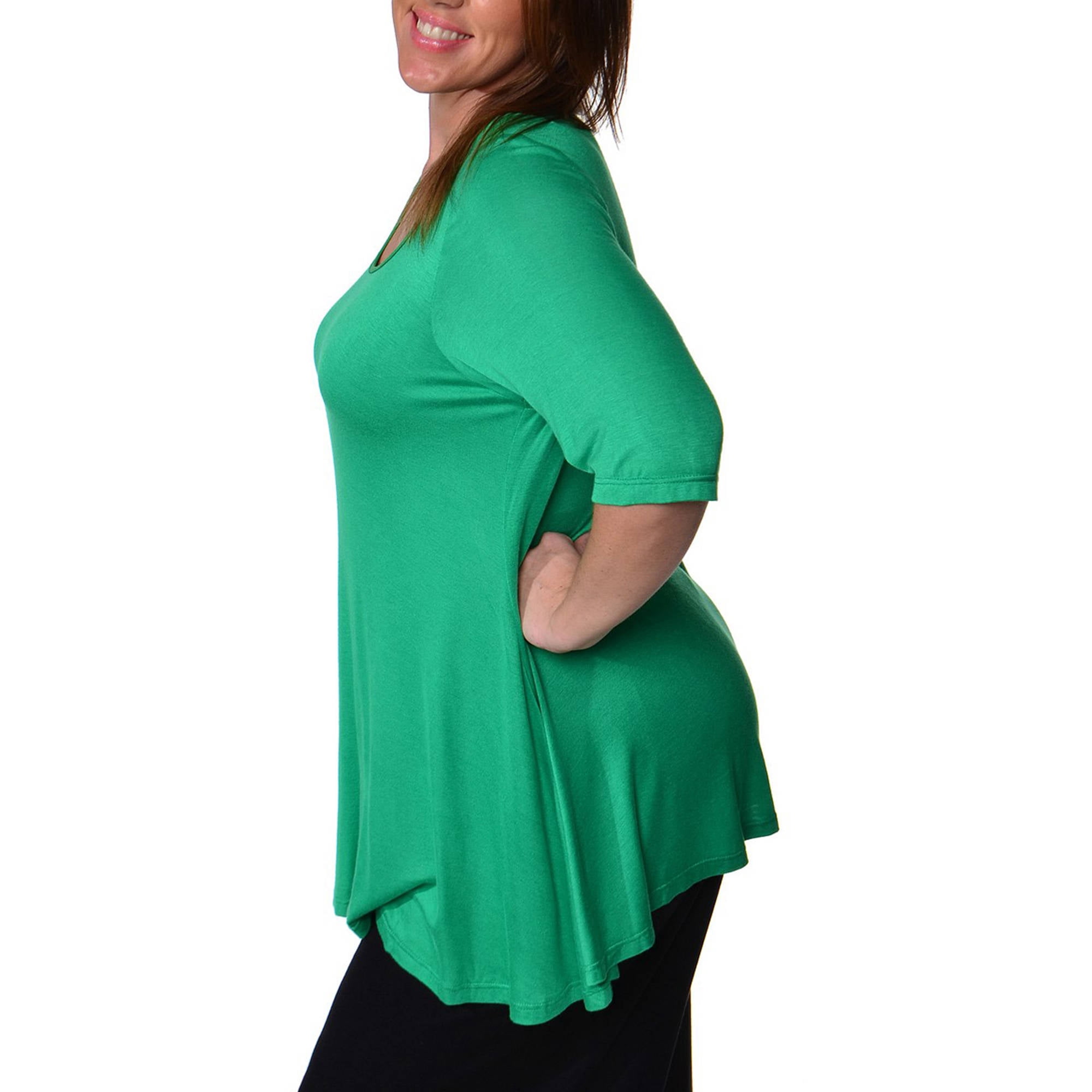 Women's Plus Size Elbow Sleeve Tunic