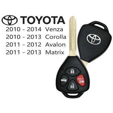 Upgraded Remote Flip Key For Toyota Corolla (2010-2013) & Venza (2009-2016) - GQ4-29T