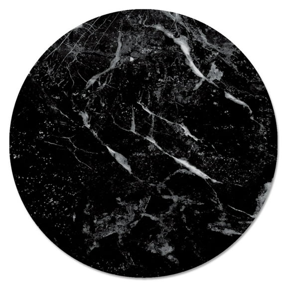 CounterArt Black Marble Design Lazy Susan Turntable 13" Round