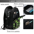thumbnail image 4 of Pofeuu Frogs And Santa Hat Print Storage Laptop Backpack with USB Charging Port[Water Resistant] College Computer Bookbag Fits, 4 of 7