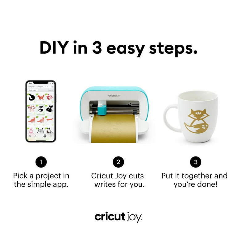 Cricut Joy Smart Machine with DIY Vinyl Decal Sampler & Essential Tools  Starter Bundle