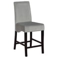 thumbnail image 3 of Stanton Velvet Upholstered Counter Chair Grey (Set of 2), 3 of 4