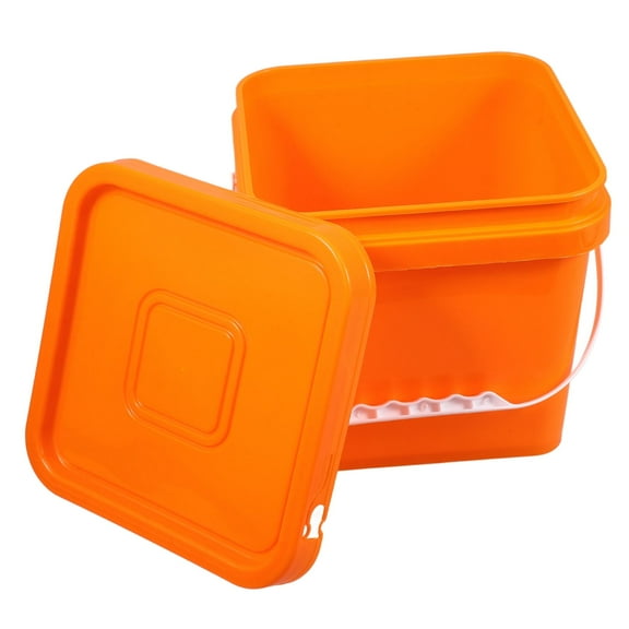 Plastic Paint Bucket with Square Lid and Comfortable Handle, Portable and Easy to Carry Paint Pail for Home and