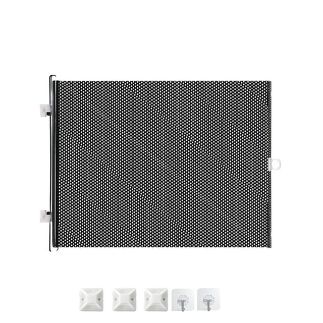 PVC No-punch Pet Fence Pet Fence Jump Proof Partition Fence Pet Door Stop Cats Barrier Retractable Pet Fence Strong Clips
