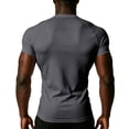 thumbnail image 3 of Yifymode Men's Compression Shirts Short Sleeve Body Shaper Slimming Shapewear Baselayer Athletic Workout Shirts,Gray L, 3 of 3