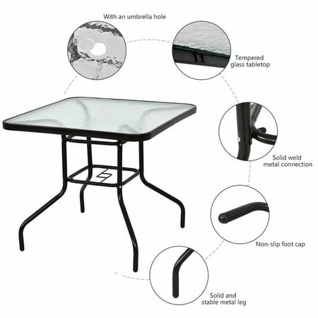 31 5 Patio Square Glass Top Table Steel Frame Dining Furniture Canada - Tempered Glass Top For Patio Table 31 5 Patio Square Glass Top Table Steel Frame Dining Furniture Canada - Tempered Glass Top For Patio Table