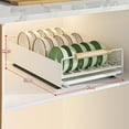 thumbnail image 2 of Metal Kitchen Pull-Out Drawer, Dish Drainer with Removable Tray, Kitchen Cupboard Storage Drawer Organizer Holder, Cupboard Organizers with Handle Kitchen Shelf, 2 of 8